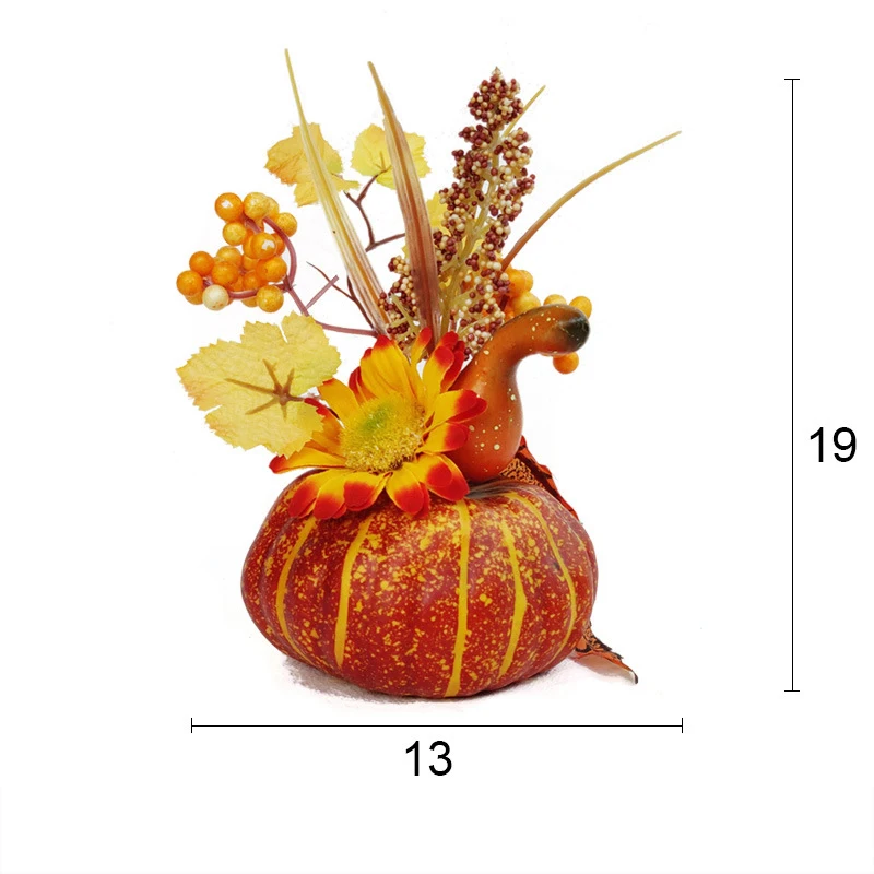 2 шт. набор искусственных тыкв кленовый лист гранат стол домашний декор Дом