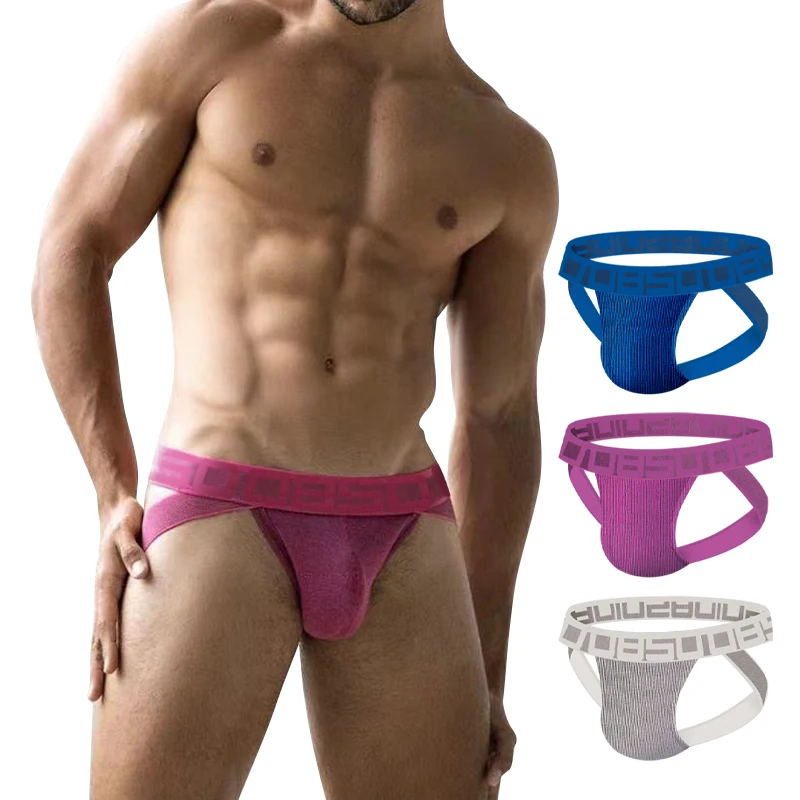 

New Arrival Gay Sexy Underwear Mens Jockstrap Cotton Sissy Men Thongs Low Waist U Convex Thong Male Lingerie Panties Dropship