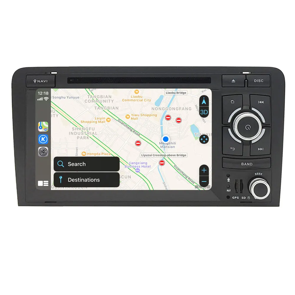 Android 9,0 Авторадио встроенный CarPlay gps навигация совместима с для Audi A3 8P S3 2003-2011 RS3 автомобильный стереоплеер головное устройство