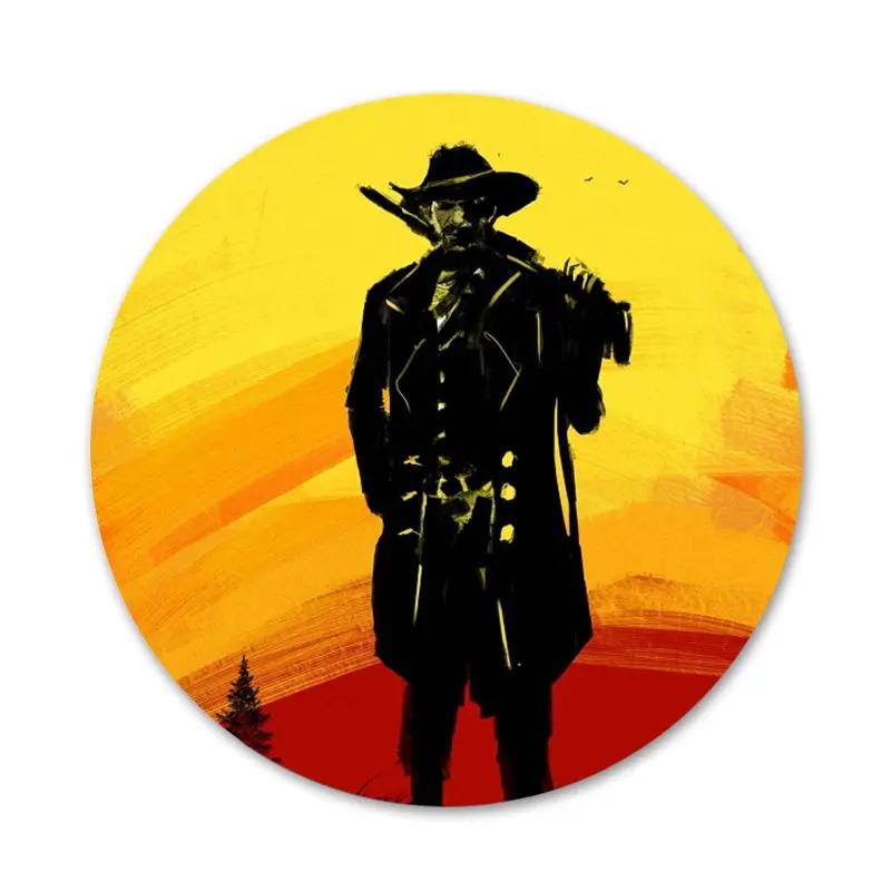 Значки для видеоигр красный мертвой выкуп значки металлические украшения одежды