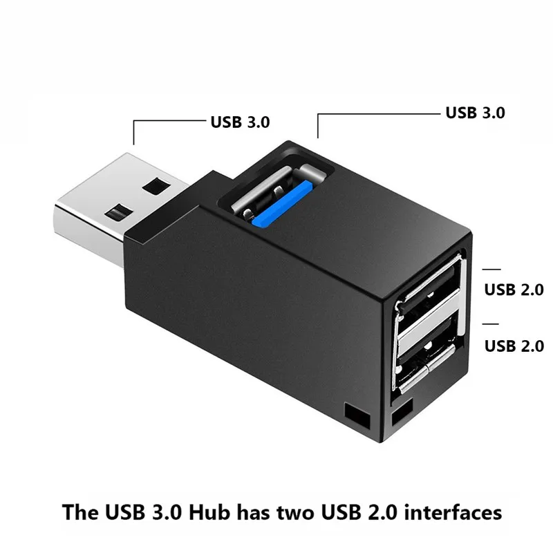 3 Port USB Hub Mini 2.0 3.0 High Speed Splitter Box for PC Laptop U Disk Card Reader IPhone Xiaomi Mobile Phone | Компьютеры и офис