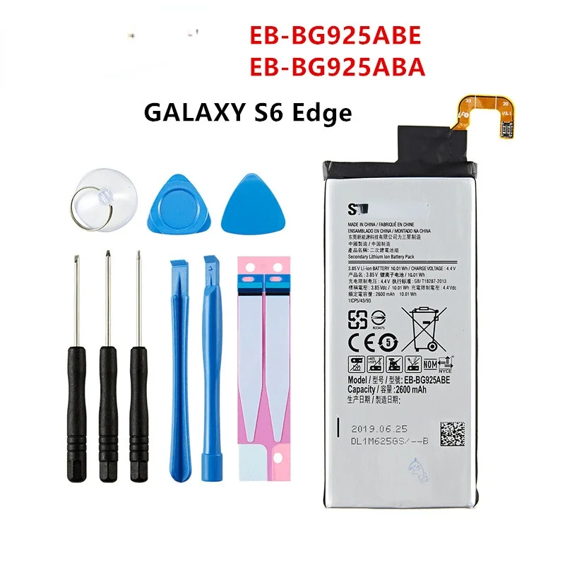

Оригинальная деталь, аккумулятор 2600 мАч для Samsung Galaxy S6 Edge G9250 G925 G925F G925S/V/A + Инструменты