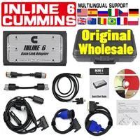 top inline 6 data link adapter heavy duty diagnostic tool scanner full 8 cable truck diagnostic interface via obdiiobd2 scanner