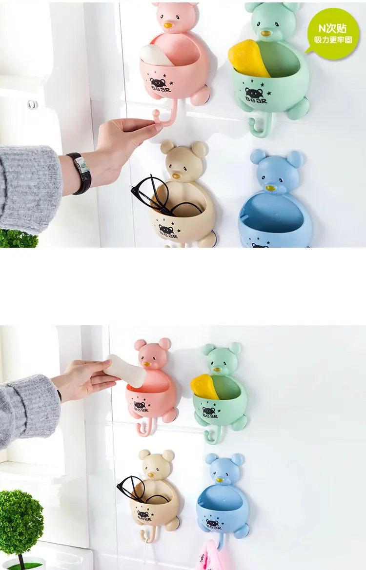 Soap Box Drain Sponge Holder Bathroom Storage Organizer Wall Hanging Storage Rack Soap Shelf Kitchen Accessories