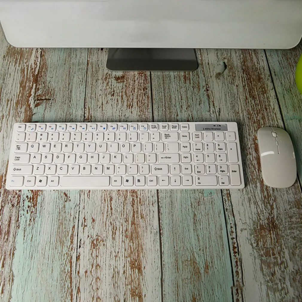 2.4G Ultra-Thin Flat-Panel Wireless Keyboard And Mouse Set Optical Office Dedicated | Компьютеры и офис