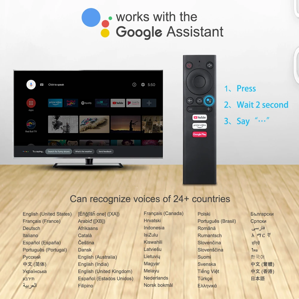 ТВ приставка Mecool KM1 S905X3 Adnroid 10 0 4 Гб ОЗУ 64 ПЗУ голосовое управление поддержка Youtube 4K
