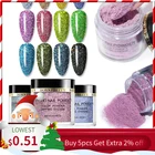 Порошок для ногтей BORN PRETTY, цветной глиттер для ногтей, без лампы, блестящий порошок, градиентный порошок для французских ногтей, хромированная пыль