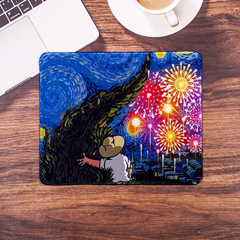 

Mouse Pad Kawaii Cute Desk Mats Lovely Van Gogh Desk Pads Waterproof Office Home Conputer Keyboard Laptop Mouse Mat Antislip