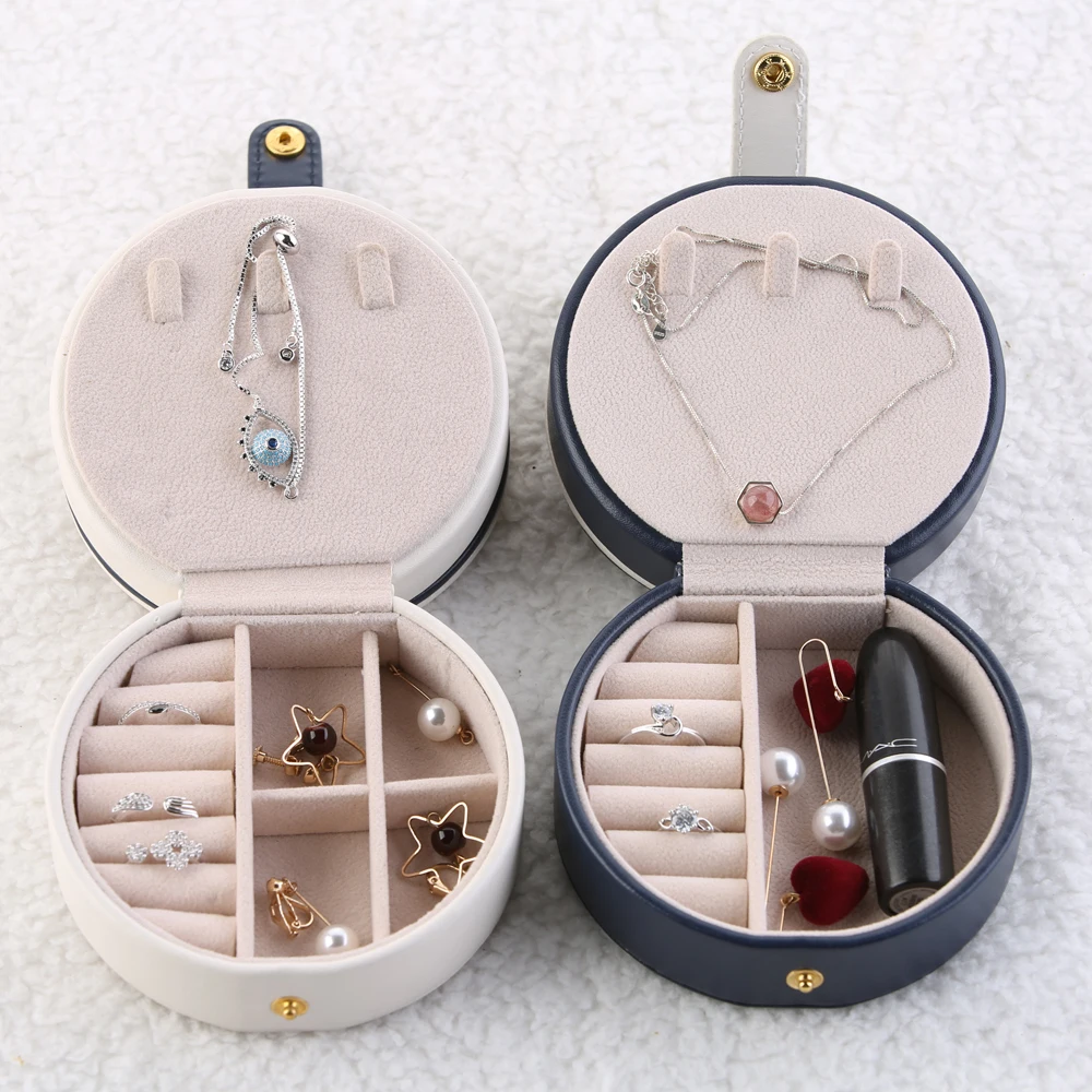 Портативная коробка для хранения ювелирных изделий кожаный Органайзер простые