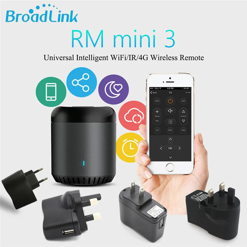 Broadlink RM Mini 3 WiFi 4G ИК пульт дистанционного управления работает с Alexa Google Assistant Smart Home