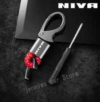 for lada niva car trinket car accessories key keyring metal car leather key ring keychain for lada niva accessories