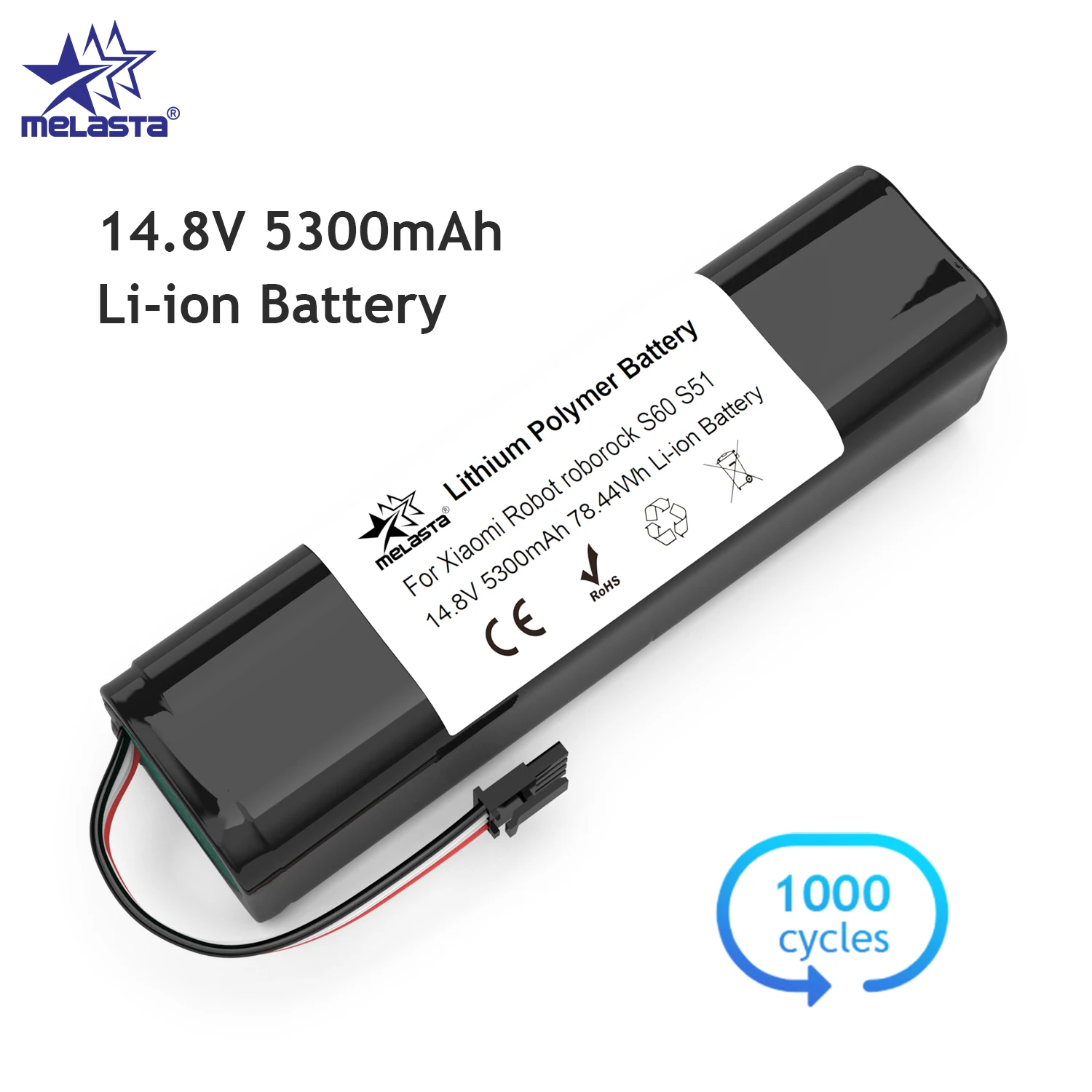 5300mah литий ионный робот пылесос Замена батареи для Xiaomi mijia 2nd Robot Roborock S50 S51 S55