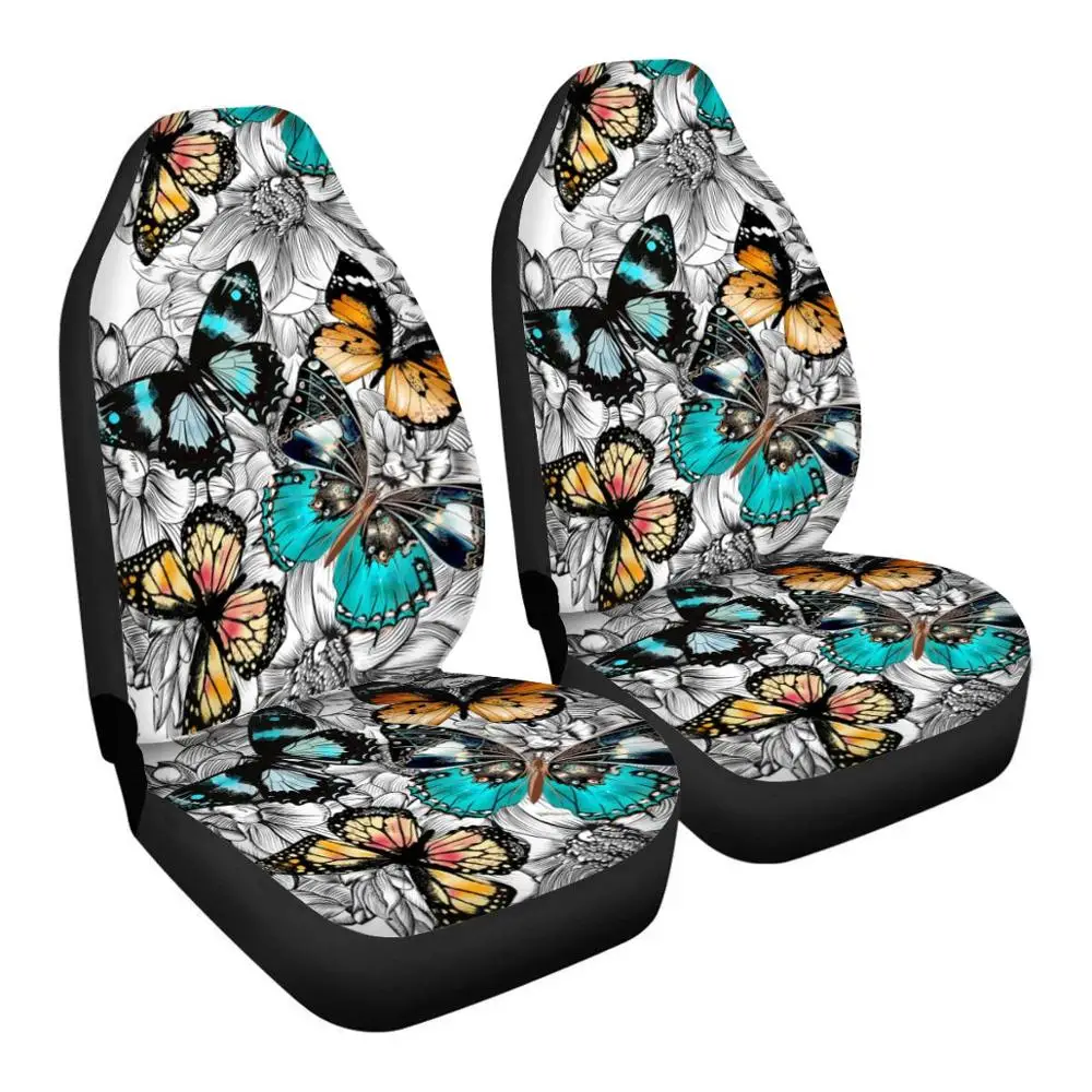 Автомобильное сиденье HUGSIDEA с изображением животных бабочки цветов защитный