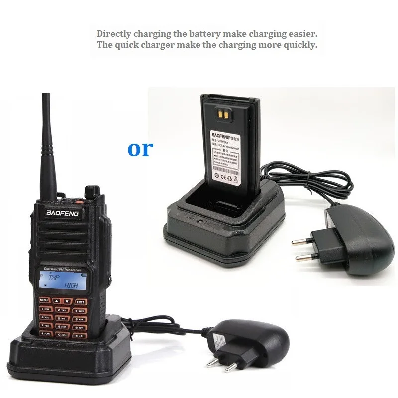 Иди и болтай Walkie Talkie 10 Вт UV 9R плюс Водонепроницаемый двухстороннее радио