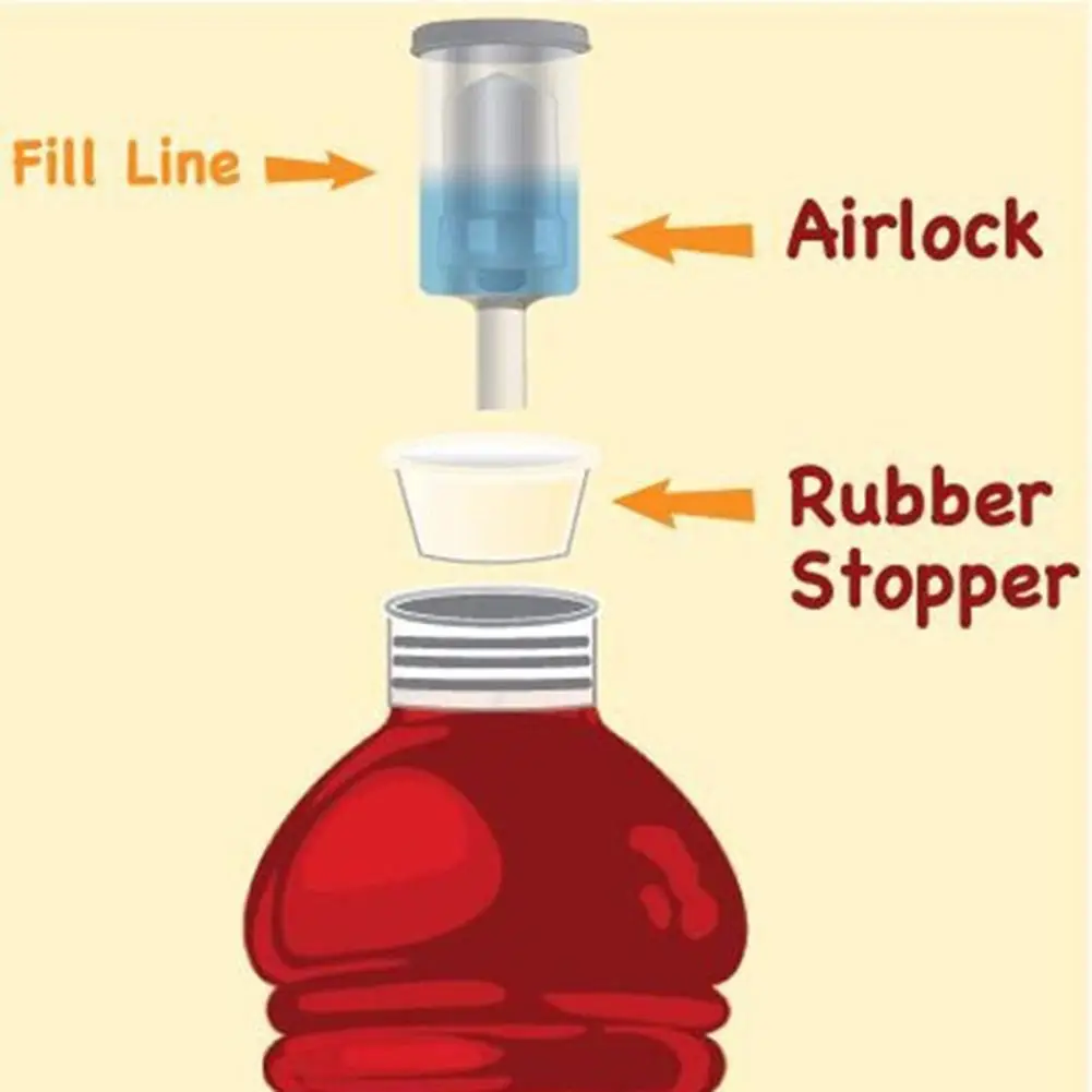 Трехкомпонентный односторонний воздушный замок для изготовления пива ствол