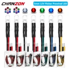 20 шт. 5 мм Предварительно смонтированные светодиоды светоизлучающий диод DC 12 В мигающий белый красный зеленый синий желтый RGB мигающий предварительный кабель лампа