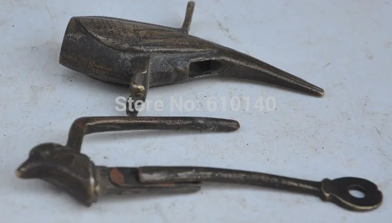 Китайский дворец династии Бронза Медь животное птица зверь удачи замок статуя