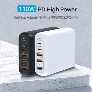 pd 110w multi gan dual usb type c fast charger pd qc 4 0 3 0 gan quick charge for macbook prolenovo iphonegalaxy free global shipping