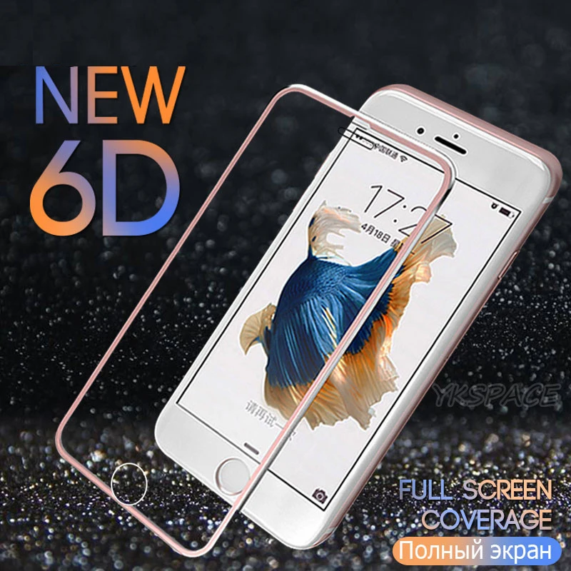 Закаленное стекло 9H для iPhone 6 6S 7 8 Plus X XS 11 12 Mini Pro Max 5 цветов|screen protector film|protector film3d curved