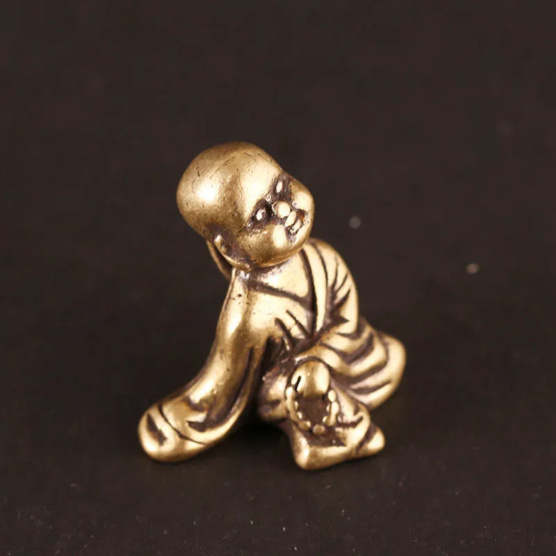 Брелоки из чистой меди маленькие подвески винтажные латунные со статуей Будды