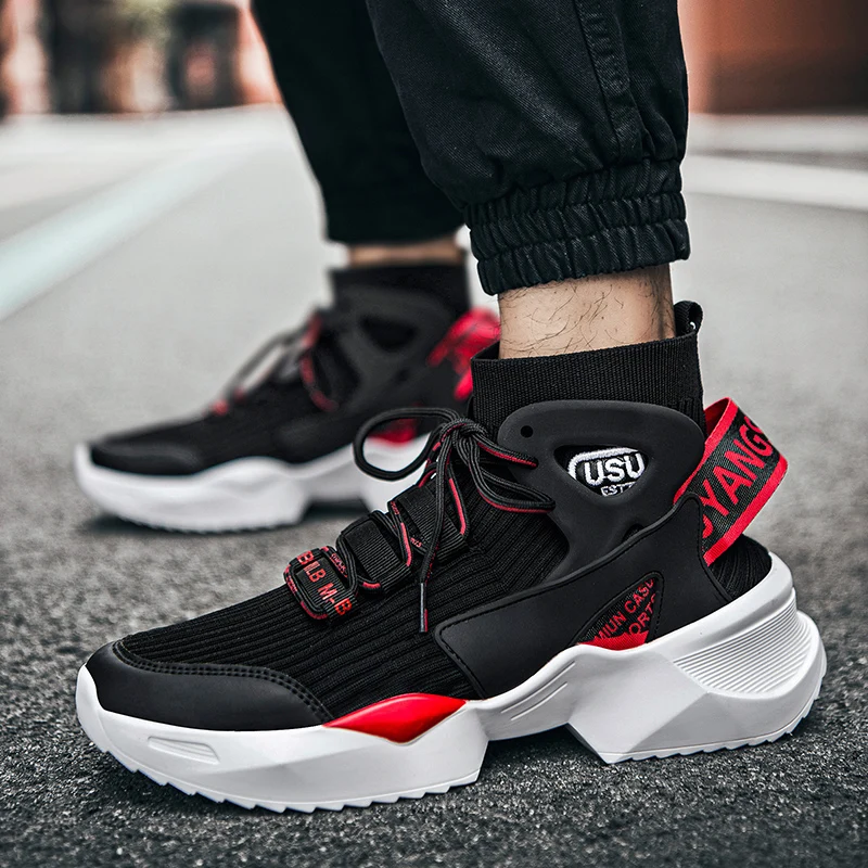 

Running Shoes For Men Sneakers High Top Sock Athletic Shoes Men Summer Breathable Jogging Trainers Mesh Chaussure Homme Sport