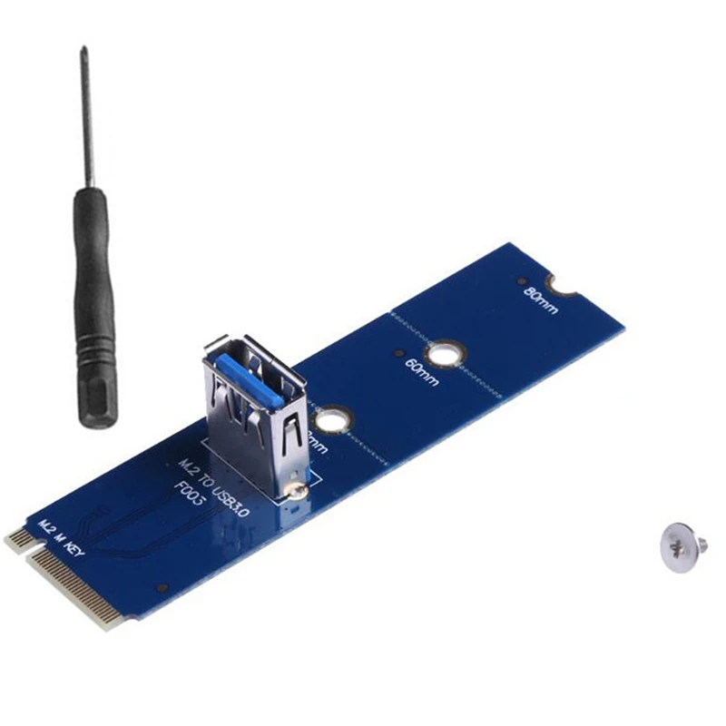 

50 Pcs NGFF M.2 to USB 3.0 Card Adapter M2 M Key to USB3.0 for PCIe PCI-E Riser Card for Miner Mining