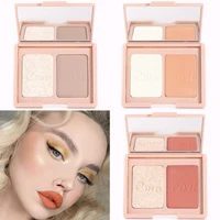 blush makeup powder 2colors in 1 face blusherblush set easy to wear cosmetics for facecontour palette mineral blush kit