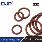 3 шт.лот фторрезиновое кольцо, коричневое FKM Oring уплотнение OD21222324252627282930*2,5 мм, резиновое уплотнительное кольцо, уплотнительные кольца, прокладки