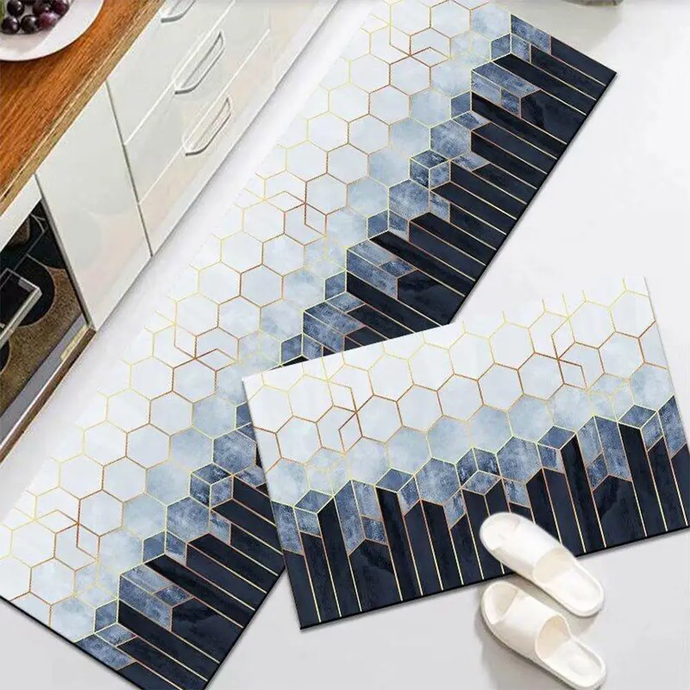 

Fashionable Kitchen And Bathroom Absorbent Non-Slip Floor Mats For Home Decoration Carpets