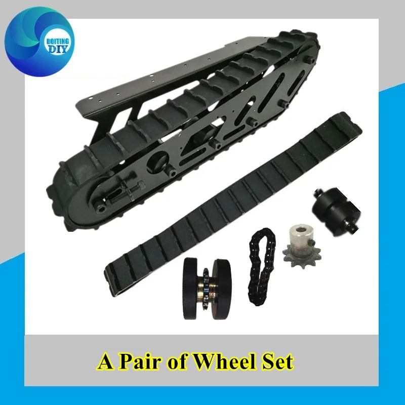 Набор резиновых гусениц + металлическая рама колеса для большой нагрузки T007