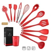2021 new silicone utensil set turner spatula cooking spoon soup pastry tools 10pcs kit versatile kitchen spatula dropshipping
