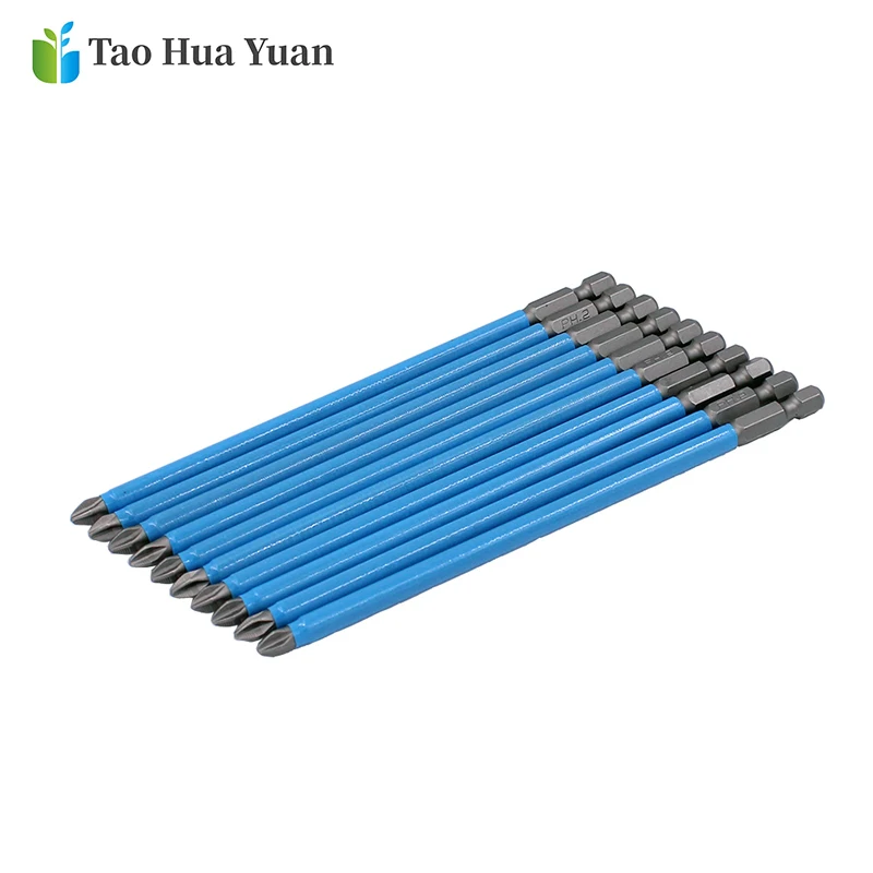 

2pcs 1/4" 6.35mm Hex Shank Alloy Steel Magnetic Cross Phillips Head Screwdriver Bit Set Tool Screwdriver Head 65mm Length AA