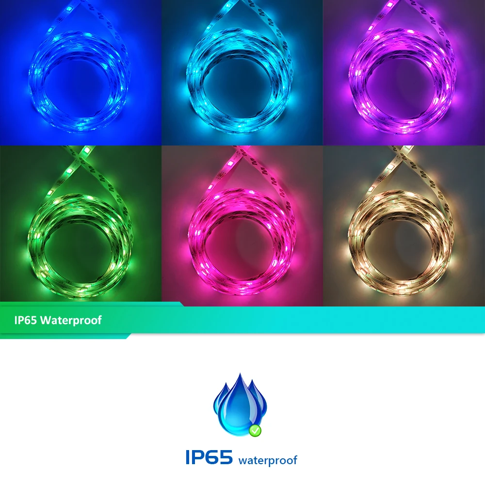 

Bluetooth LED Strip Lights 20M RGB 5050 SMD Flexible Ribbon Waterproof LED Light 5M 10M Tape Diode DC 12V Control