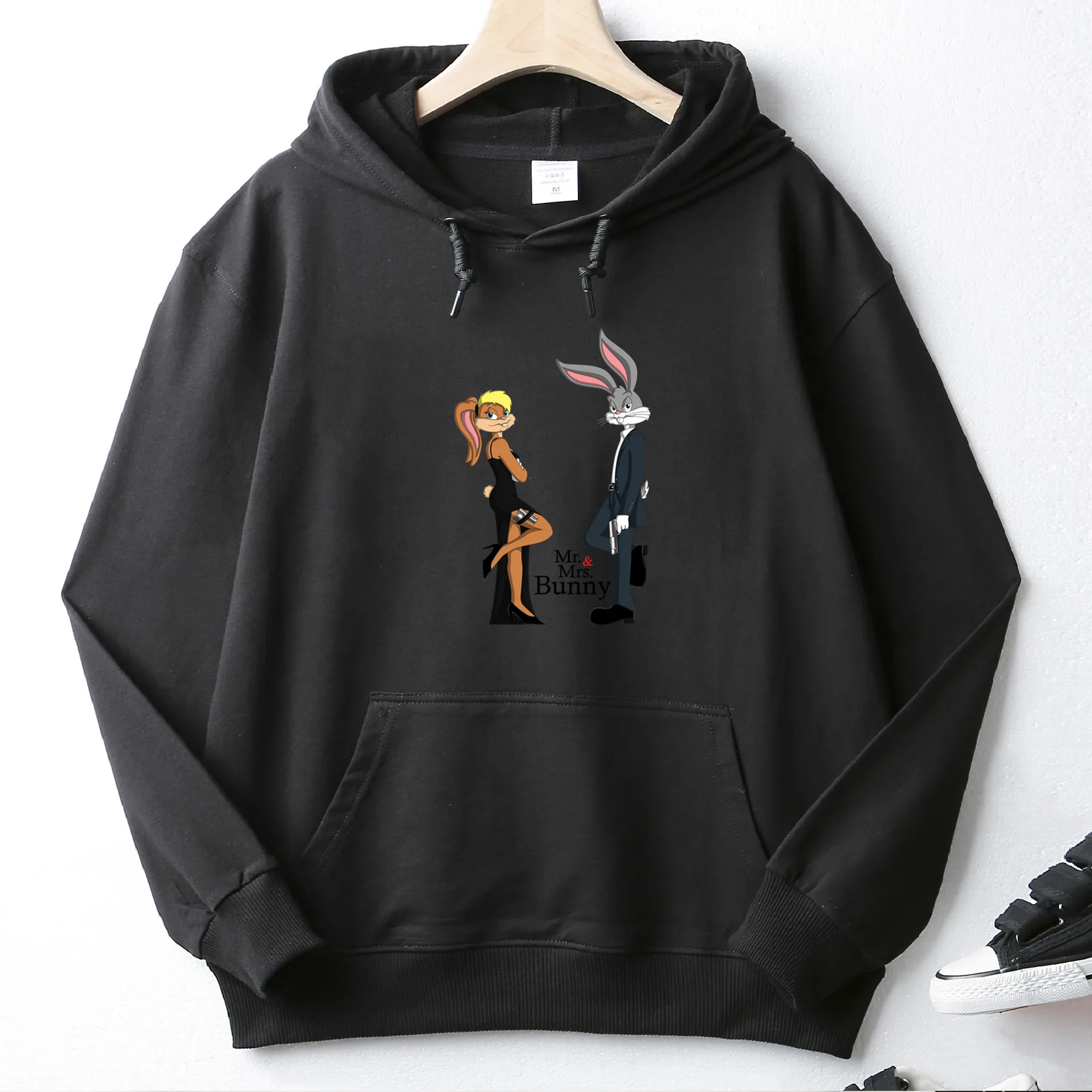 

Bugs Lola Bunny Spank Cartoon Punishment Hoodie Slim Long sleeve Pocket Sweatshirt Unique Unisex Tops Pullover sudadera anime