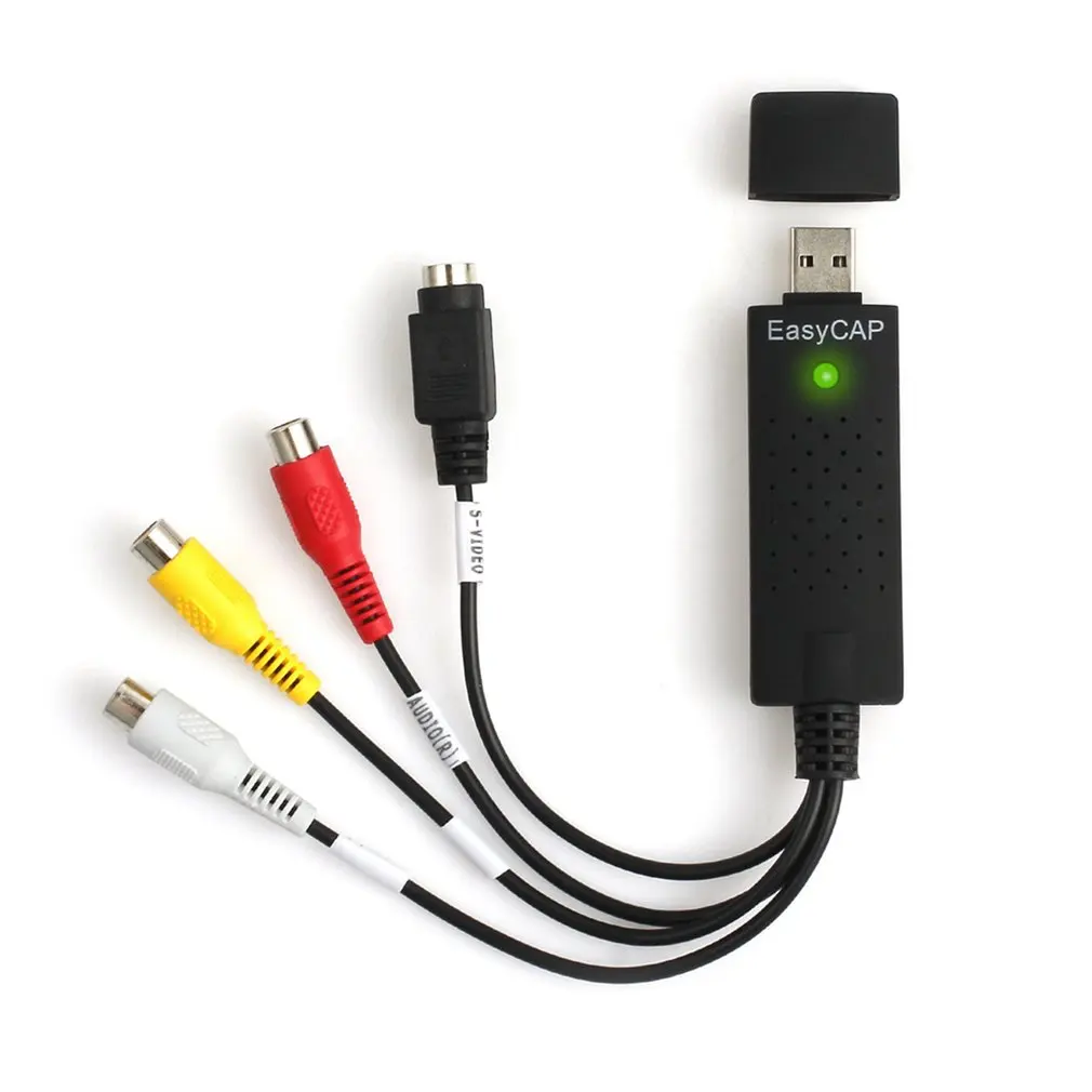 Портативный простой в использовании USB 2 0 аудио видео колпачок адаптер для карт