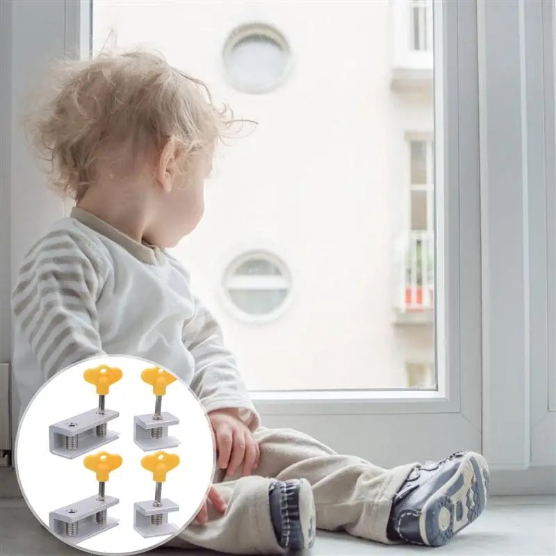 

8pcs Adjustable Sliding Window Locks Aluminum Alloy Window Locks with Key