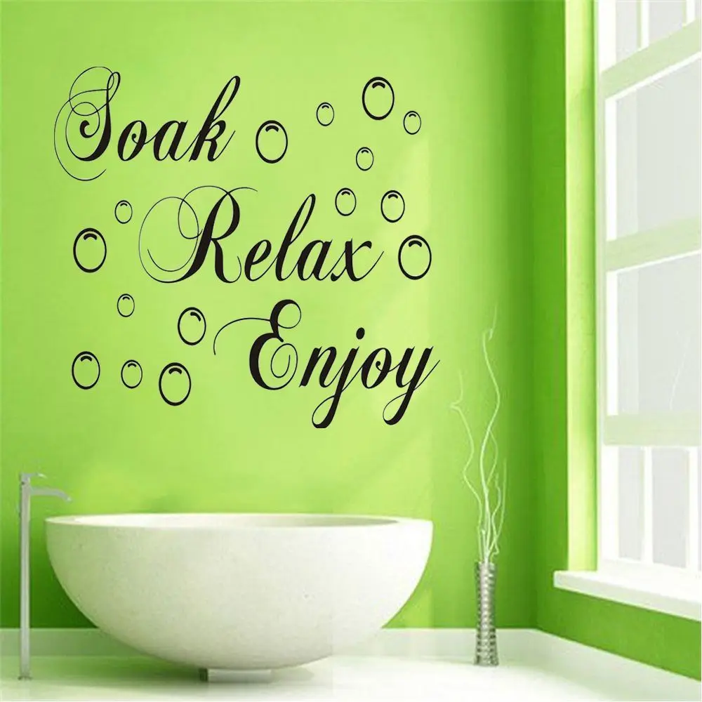 Замачивание Расслабление Наслаждайтесь наклейки на стену ванная комната