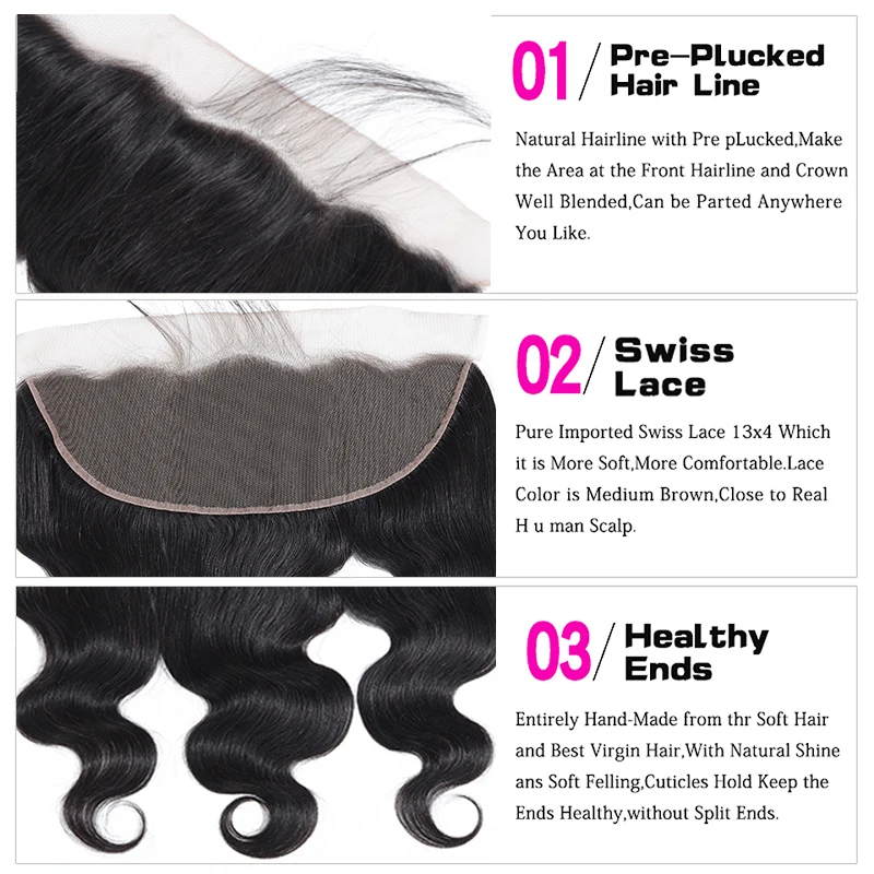 Забавная девушка 3/4 пряди Ков от уха до передняя застежка с бразильские волнистые