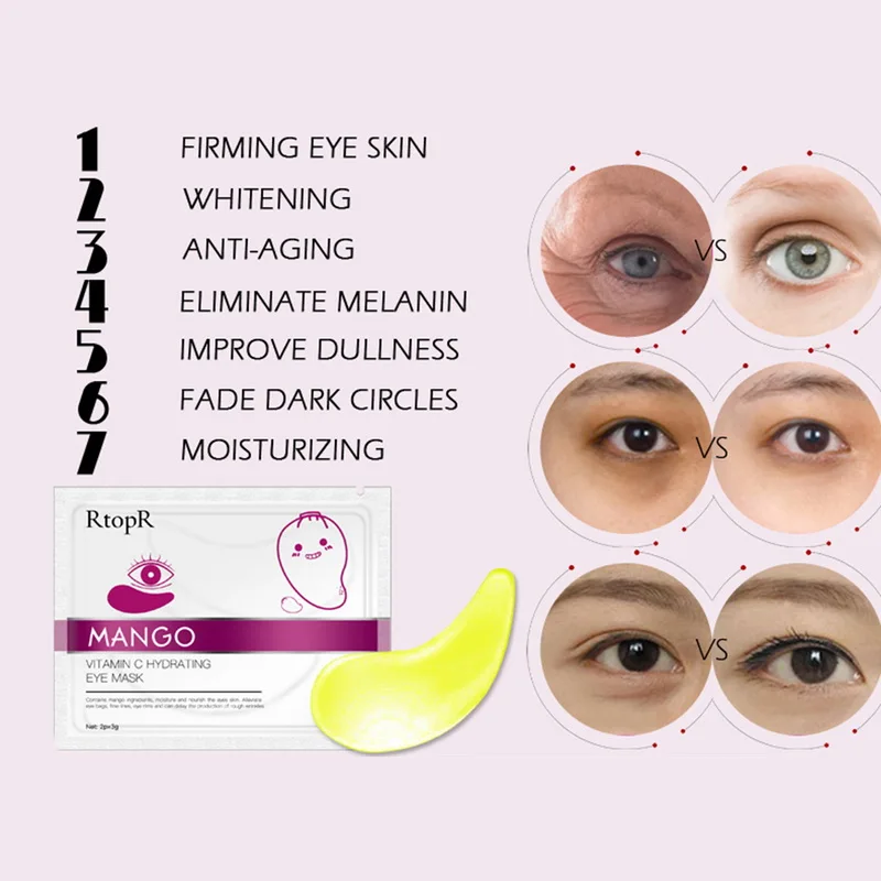 Распродажа! 1 пара витамина С маска для глаз темные круги удаления морщин против
