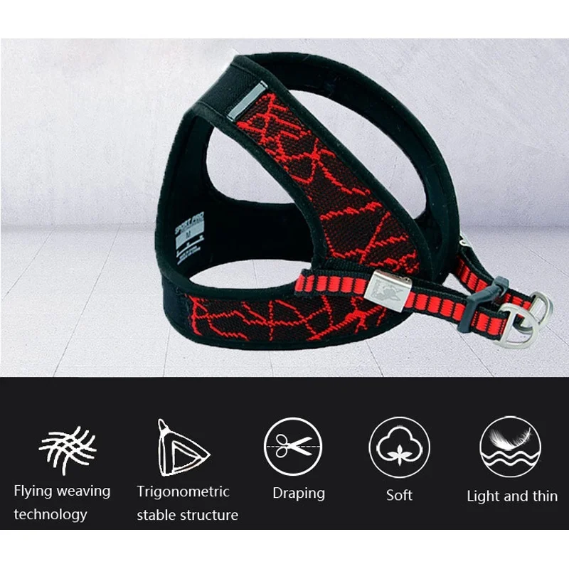 Светоотражающая нейлоновая шлейка для собак регулируемая пошаговая 3 м без