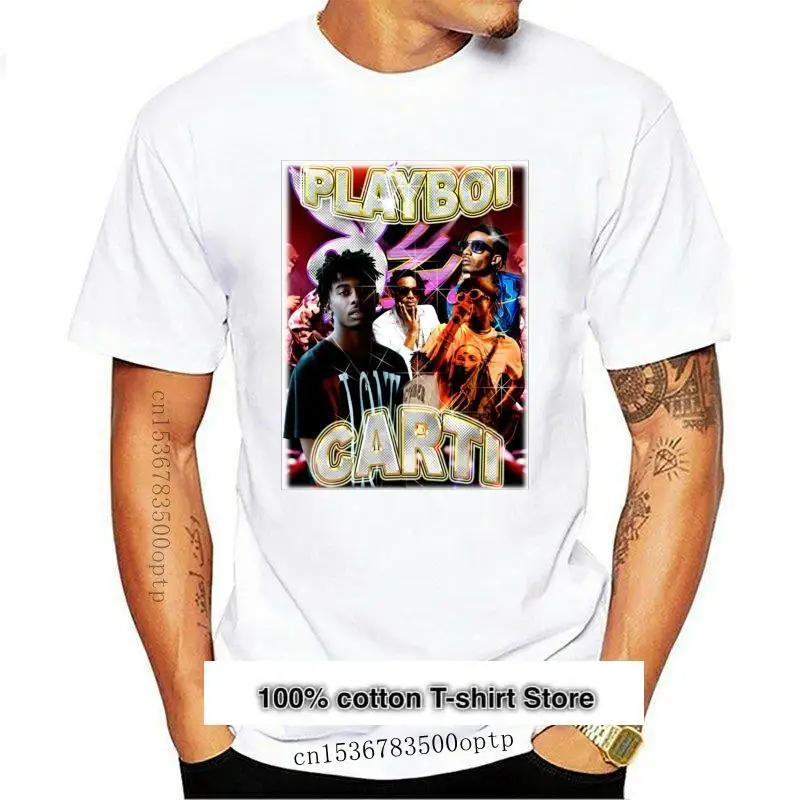 

Playboi Carti-Camiseta de algodón transpirable para hombre, camisa de ocio, Popular, nueva