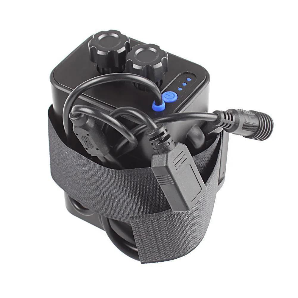 

6pcs 18650 battery box 5VUSB/8.4VDC dual interface waterproof outdoor battery box