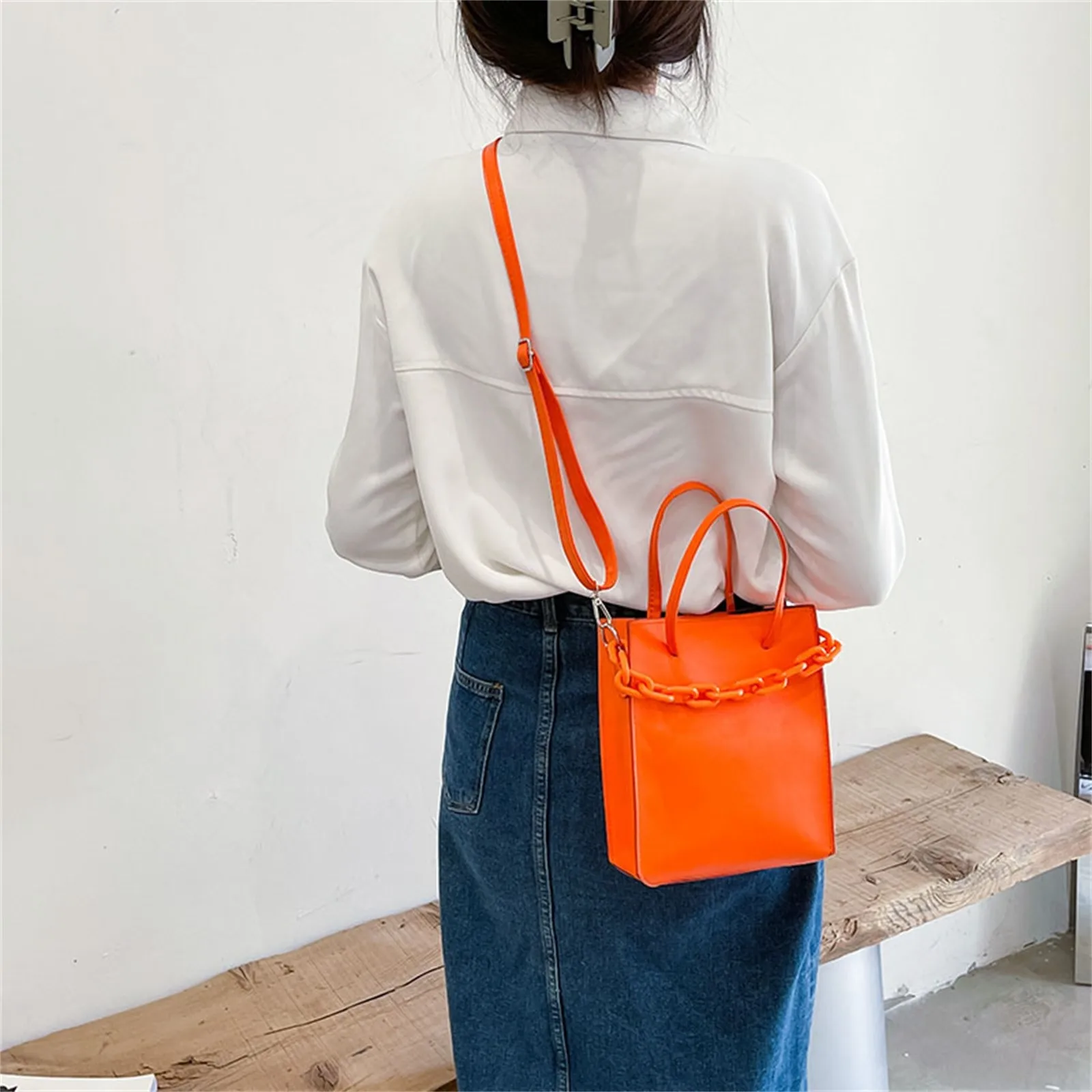 

Women's Shoulder Bags Fashion PU Leather Small Square Bag Ladies Chain Handbags Shopping Totes Casual Crossbody Messenger Bags