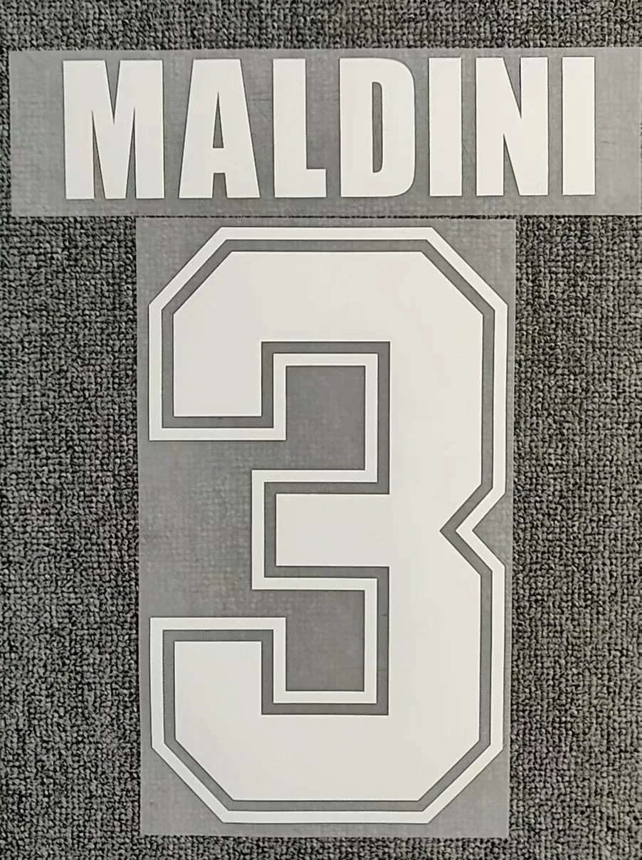 1991 1992 Ретро #3 Maldini #9 Van Basten Nameset Печатный Железный переводной значок|Заплатки| |
