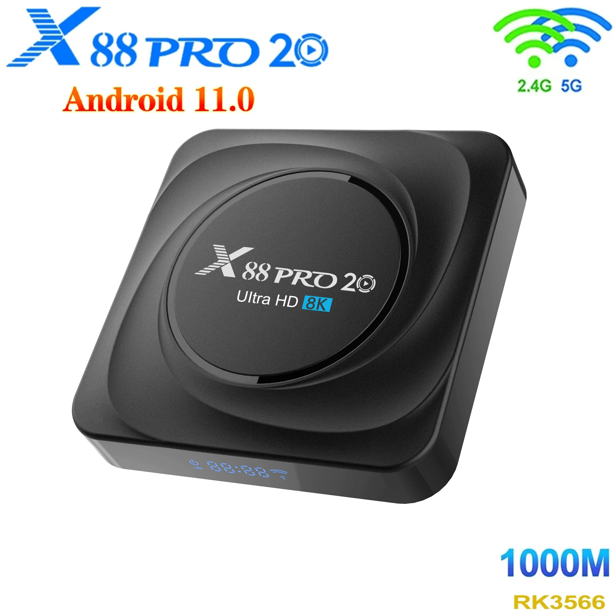 ТВ-приставка X88 PRO на Android 11 0 8 + 128 ГБ 4K 24 к USB3.0 | Электроника
