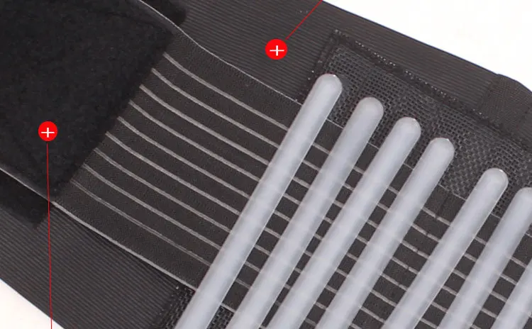 Бандаж для поддержки талии прочный черный двойной регулируемый облегчения боли