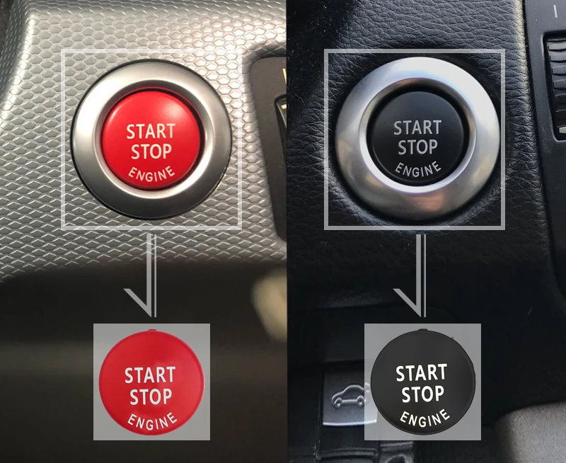 Кнопка переключателя включения и остановки двигателя автомобиля сменная КРЫШКА