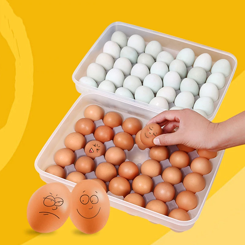 34 отделения креативная пластиковая коробка для яиц кухонная хранения держатель