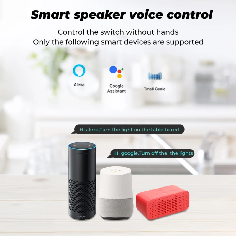 

Tuya WiFi Smart Switch Voice Control Tuya Smart Life APP Remote Control Smart Switch Work With Alexa Google Home No Hub Required