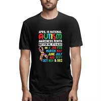 april is national autism awareness month graphic tee mens short sleeve t shirt funny cotton tops